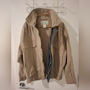 Ash Creek Trading Vintage Tan 100% Cotton Bomber/Field Jacket (Size S)